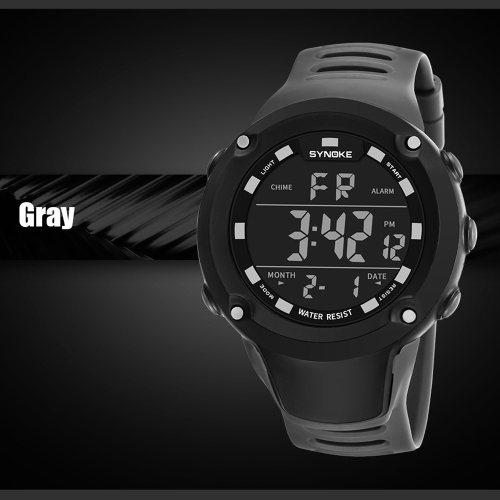 

SYNOKE Male Sport Watch Electronic LED Digital Wrist Watches Stopwatch Alarm Luminous Water Resistant For Men Clock