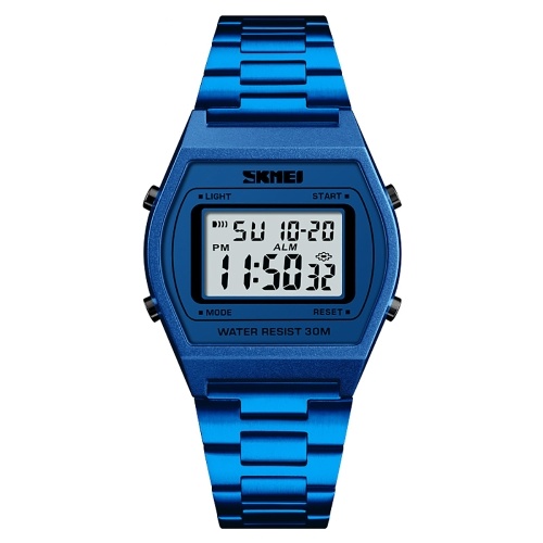 

SKMEI 1328 Мужская мода Casual Sports Wristwatch Аналоговые цифровые часы 3ATM Водонепроницаемый ремень из нержавеющей стали Подсветка Многофункциональные часы Relogio Masculino
