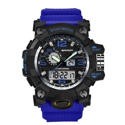 

SANDA 742 Men Analog Digital Countdown Watch