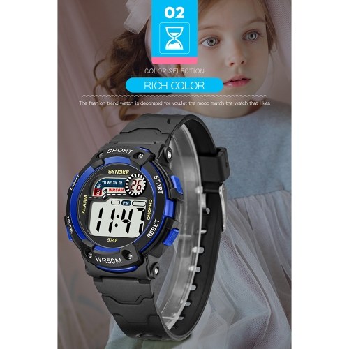 

SYNOKE 9748 Child Watch Sport Watch Luminous Alarm Digital Waterproof Wrist Watch kid Watch