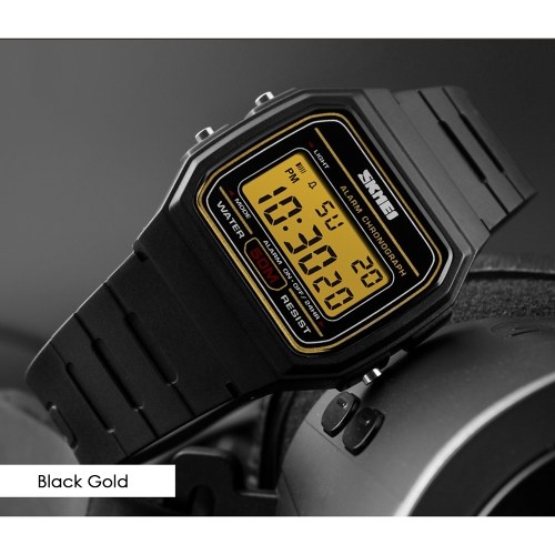 SKMEI 1412 Men Analog Digital Watch Fashion Casual Sports Wristwatch Time Display Alarm 5ATM Waterproof Leather Strap Backlight Multifunctional Watches Relogio Masculino