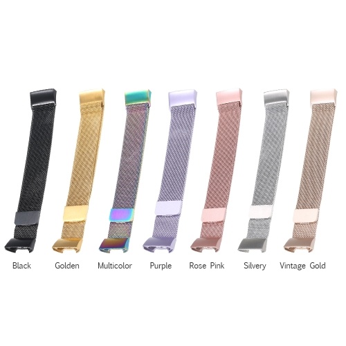 

Men Women Stainless Steel Breathable Watch Band Metal Sport Replacement Accessories Wristband for Fitbit Charge 3 and Charge 3 SE