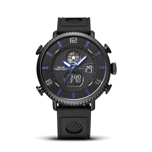 

WEIDE WH6106 Кварцевые цифровые мужские часы с двойным дисплеем