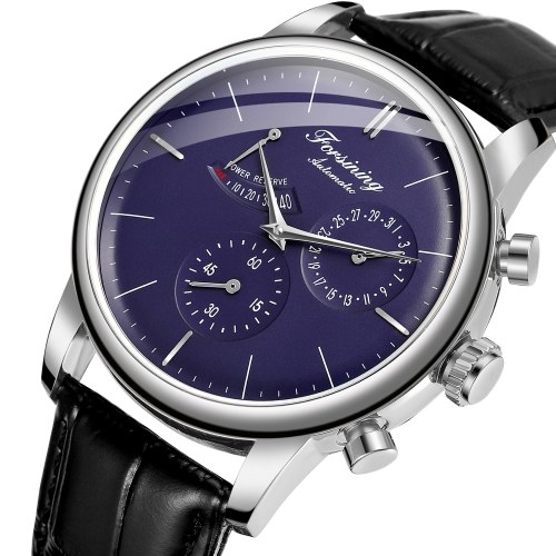 

Forsining Watch Men's Automatic Mechanical Watch with Leather Strap 3ATM Fashion Casual Wristwatch