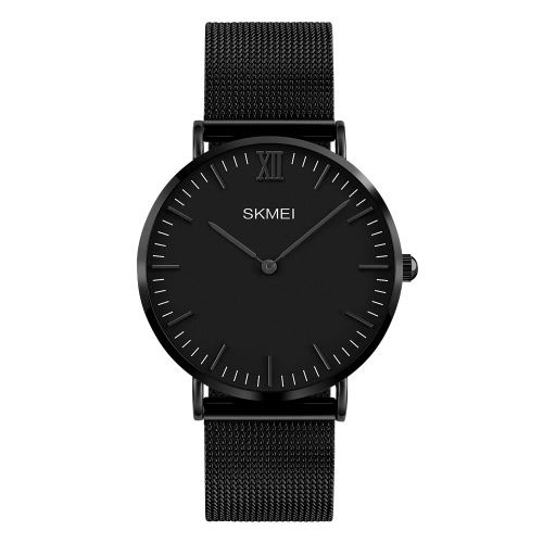 SKMEI 3ATM Resistente al Agua Moda Casual Watch Quartz Lover Reloj de acero inoxidable Reloj Hombres Mujeres