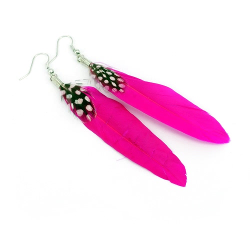 

Stylish Long Feather Chandelier Dangle Eardrop Earrings