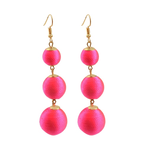 

Мода Популярная классическая богемская проволока Curled Balls Line Ear Drop Earrings