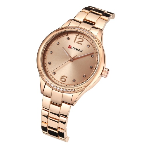 

CURREN Women's Quartz Watch with Alloy Band Fashion Wristwatch 3ATM Watches