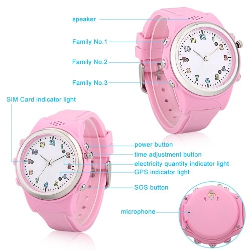 

Smart Watch Phone GPS LBS Location Kids IP54 Water Resistant Activity Tracker SOS Call SIM Card Children Bracelet