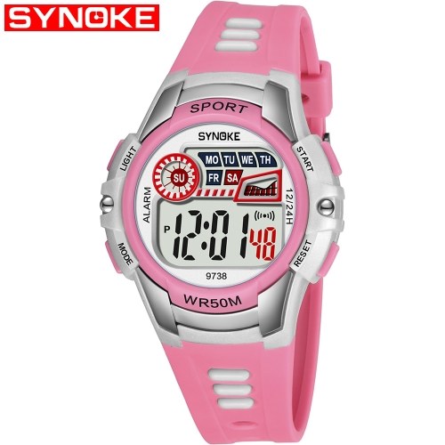 

SYNOKE 9738 Child Watch Sport Watch Luminous Alarm Digital Waterproof Wrist Watch kid Watch