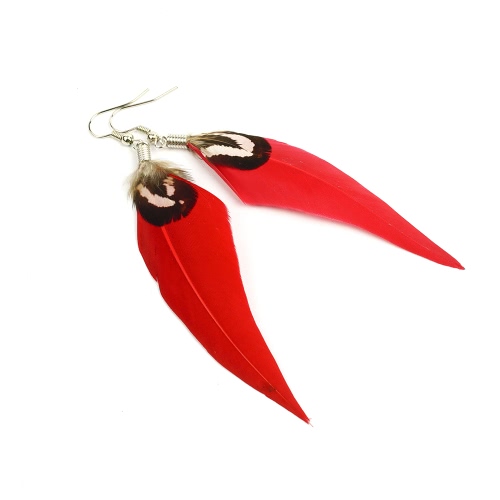 

Fashion Angel Wing Feather Chandelier Long Drop Dangle Earrings