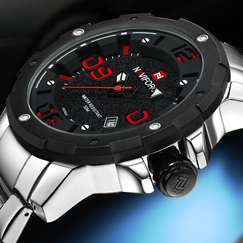 

NAVIFORCE 2016 Новая мода из нержавеющей стали Кварцевые часы Мужчины 30М Ежедневно Водонепроницаемость человека вскользь Наручные