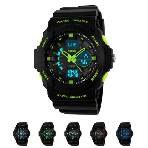 

SKMEI Brand New Men Sport Digital Watch LED Jelly Quartz Wristwatches Rubber Strap Military Male Clock Wristwatch 50M Waterproof S