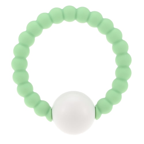 HOT bonito 100% de grau alimentício silicone pulseira pulseira com Rodada de Bell mastigáveis ​​Beads BPA Teethers grátis Enfermagem Toy Jóias calmante para Bebés Meninas Criança Mom Gift