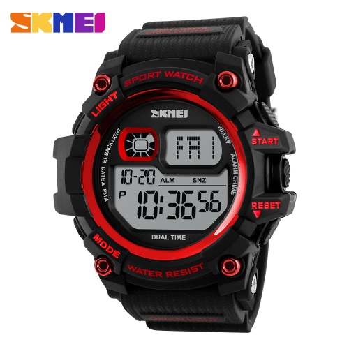 

SKMEI Waterproof Dual Time Electronic Alarm Chronograph Unisex Sports Watch