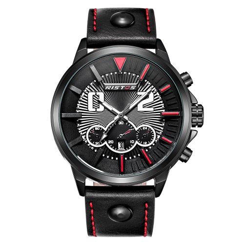 

RISTOS Sport Watch Men Quartz Watches 3ATM Water-resistant Wristwatch