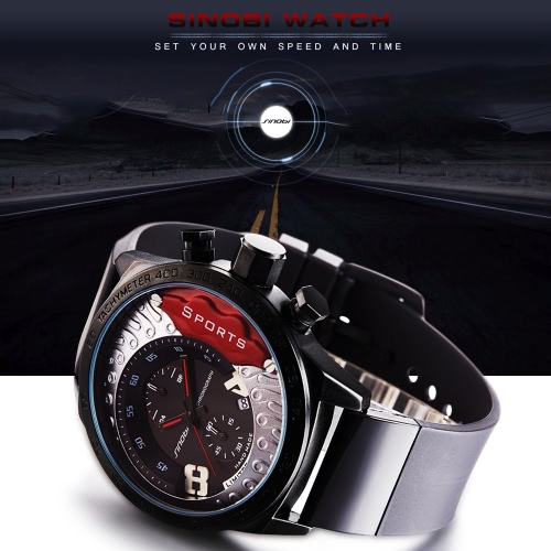 

SINOBI 3ATM Water-resistant Sport Watch Quartz Watch Men Wristwatches Male Calendar Chronograph