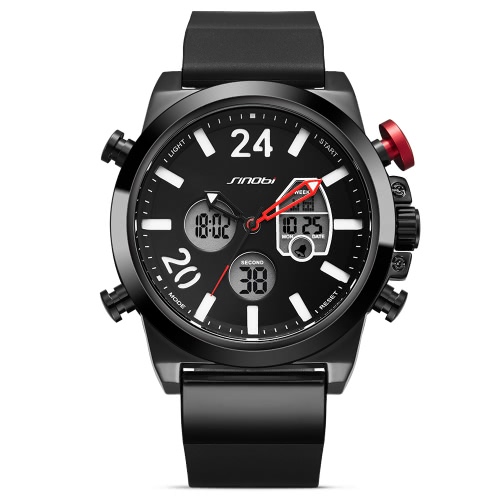 

SINOBI Sport Quartz Watch 3ATM Water-resistant Men Watches