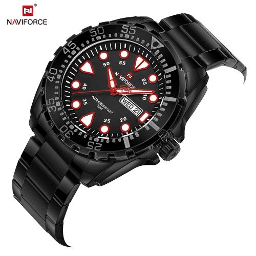

NAVIFORCE Sport Quartz Watch 3ATM Water-resistant Men Watches Luminous Wristwatch Male Calendar