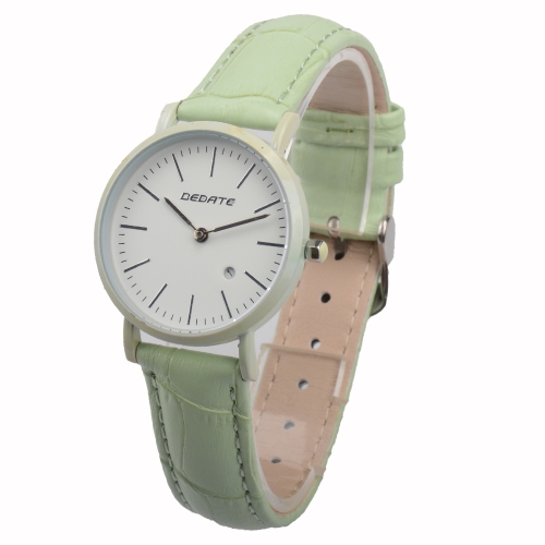 

BEDATE Fashion Women Imitative Jade Genuine Leather Simple Watches