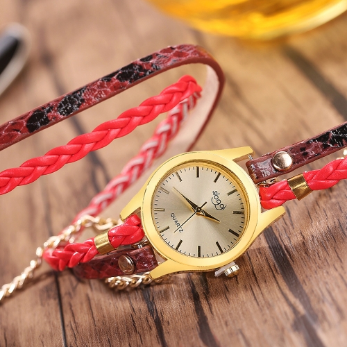

Fashion Vintage Winding Serpentine Grain Braided Watch