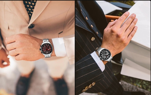 

MINI FOCUS Fashion Stainless Steel Men Sport Watch 3ATM Water-resistant Quartz Luminous Wristwatch Man Relogio Musculino Chronograph