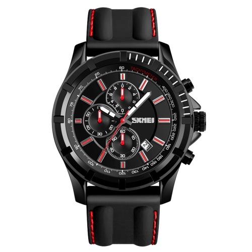 

SKMEI Sport Silicone Men Watch 3ATM Water-resistant Quartz Man Wristwatch Male Chronograph