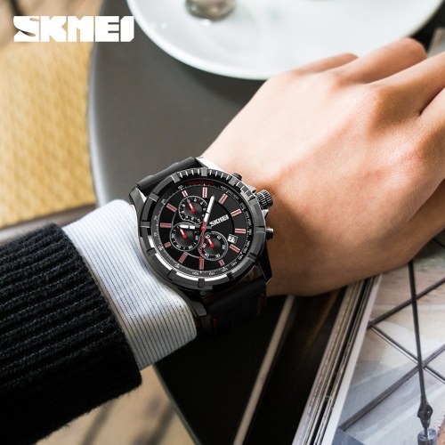 

SKMEI Sport Silicone Men Watch 3ATM Water-resistant Quartz Man Wristwatch Male Chronograph