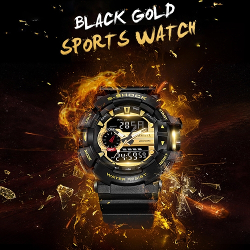 

Men's Stylish Sports Multi-function Electronic Waterproof Watch Dual Display Wristwatches