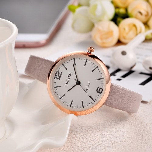 

Quartz Watch Women PU Leather Strap Wrist Watch Casual Female Clock