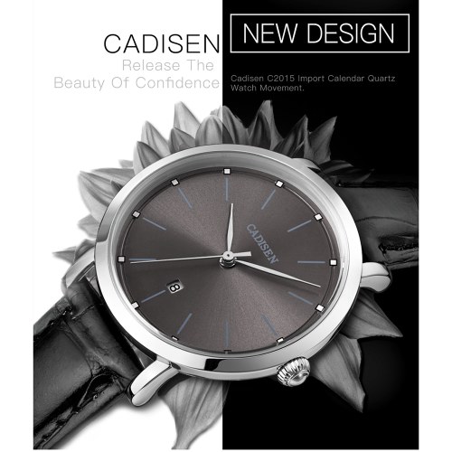 

Cadisen Fashion Women Watches Analog Quartz Luxury PU Leather Dress Calendar Wrist Watch Simple Causal Gift for Women