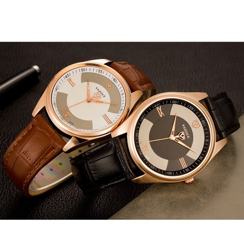 

YAZOLE 416 Leather Watch Quartz Watch Fashion Casual Business Wrist Watch