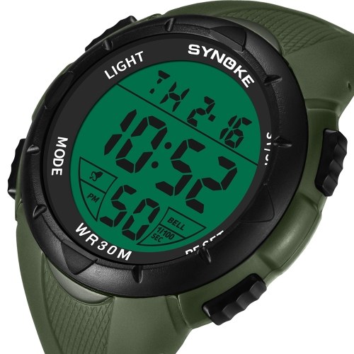 SYNOKE 9005 Sport Watch LED Digital Watch Alarm Luminous Second Timing Daily Waterproof Sport Band