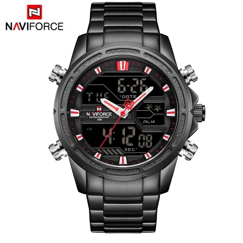 

NAVIFORCE NF9138S Dual Display Two Movement Quartz Digital Men Watch