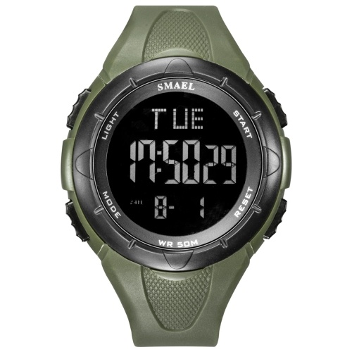 SMAEL 1016 Multifunctional Men Electronic Digital Watch 50M Waterproof Stylish Chronograph Wristwatch with Luminous/Alarm/Stopwatch/Week/Date/Hourly Chime
SMAEL 1016 Multifunctional Men Electronic Digital Watch 50M Waterproof Stylish Chronograph Wristwatch with Luminous/Alarm/Stopwatch/Week/Date/Hourly Chime
