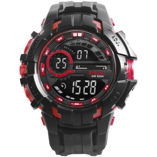 

SMAEL 1610 Multifunctional Shock Resistant Sport Watch for Men Women Fashionable Unisex Wrist Watch with 50M Waterproof/Luminous/Alarm/Stopwatch/Week/Date Display