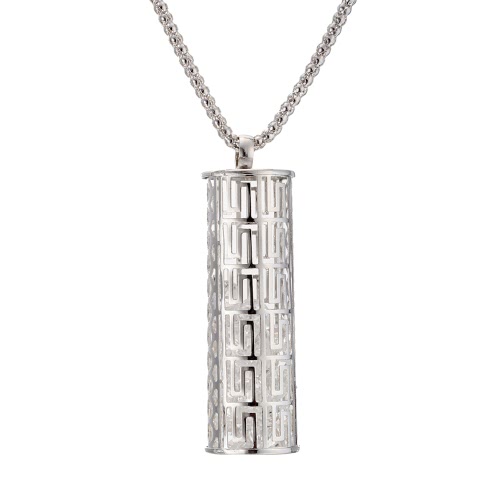 Retro Metal Copper Gold Plated Hollow Pendant Sweater Chain Necklace