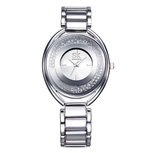 

SK Brand Luxury Rose Gold Steel Diamond Quartz Analog Women Watches