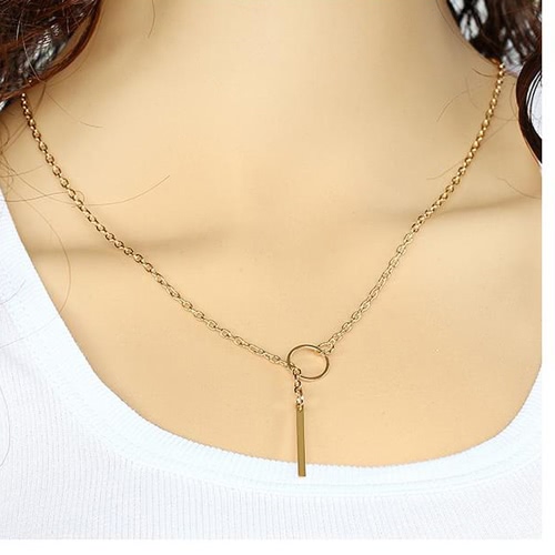 Fashion Lariat Pendant Drop Delicate Choker Long Necklace