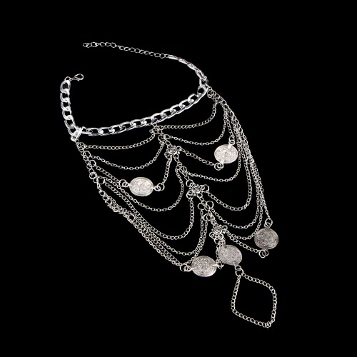 

Retro Vintage Punk Antique Silver Gold Hollow Lady Anklet Bracelet