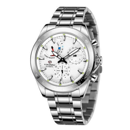 

FORSINING Men's Automatic Mechanical Watch with Stainless Steel Strap Luminous Display Fashion Wristwatch for Boy Men