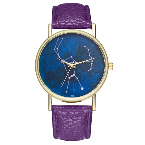 Orion Constellation Leather Ladies Men's Watch Gift Idea Minimalist Geometric Line Drawing AstronomyT05