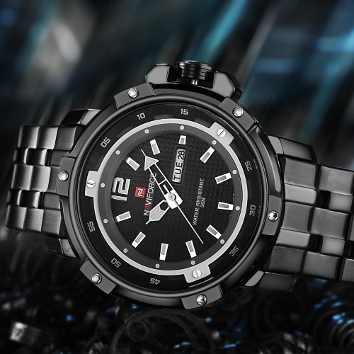 

NAVIFORCE 2016 Мода Luxury 30M Водонепроницаемость кварцевые Man часы из нержавеющей стали вскользь Бизнес часы для мужчин Аналого
