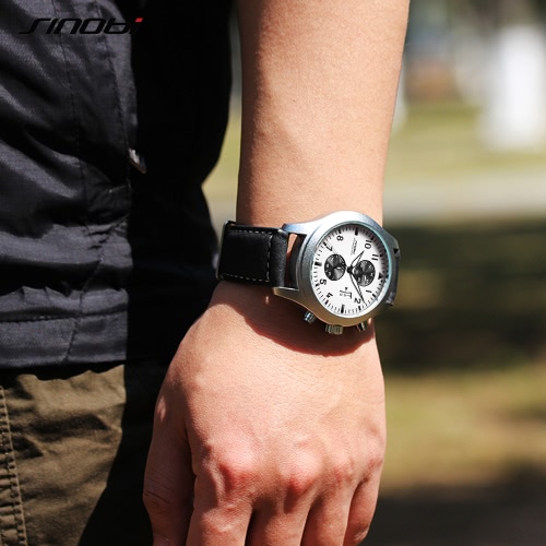

SINOBI Fashion Casual Quartz Watch Life Водонепроницаемые мужские часы Светящиеся наручные часы Мужской календарь