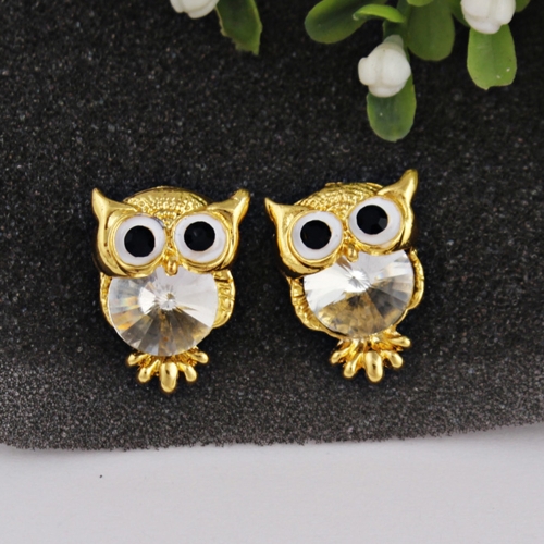 

Fashion Naughty Owl Crystal Rhinestone Sparkle Cubic Zirconia Ear Studs Earrings