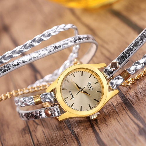 

Fashion Vintage Winding Serpentine Grain Braided Watch