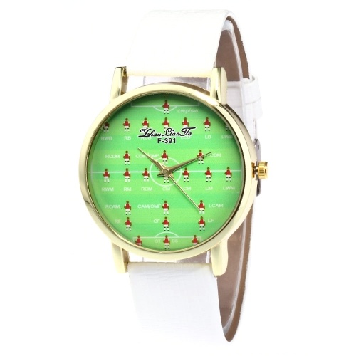 

F-391 Women Watch Fashion Quartz Luxury Leather Wrist Watch British Style with Football Cartoon Pattern for FIFA World Cup