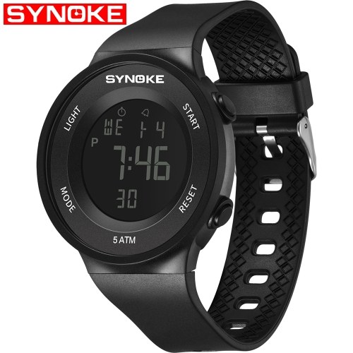 SYNOKE 9199 Sport Watch LED Digital Watch Alarm Luminous Second Timing Waterproof Sport Band