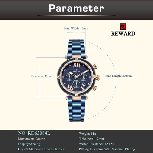 

REWARD Women Watches Feminine Waterproof Sport Quartz Watch