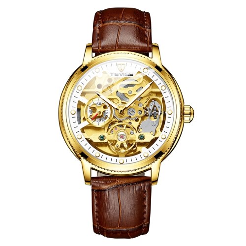 

TEVISE Men Automatic Mechanical Watch Analog Chronograph Business Wrist Watch 30M Waterproof Luminous Dial Dress Watch